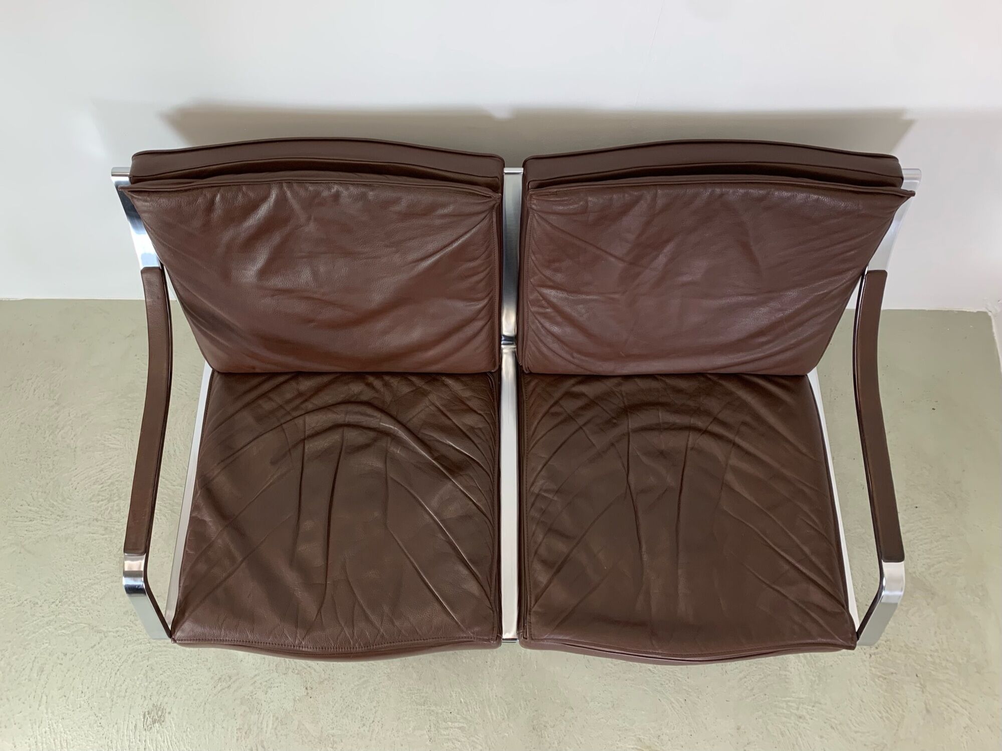 Canapé 2 places en cuir par Walter Knoll années 1970