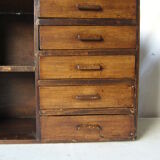 Antique, artisanal seven-drawer furniture