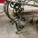 wrought iron and marble coffee table
