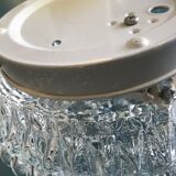 Plafonnier rond en verre ciselé