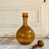 Exposed carafe blown bubble glass