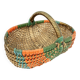 Rattan blade basket, circa 50-70
