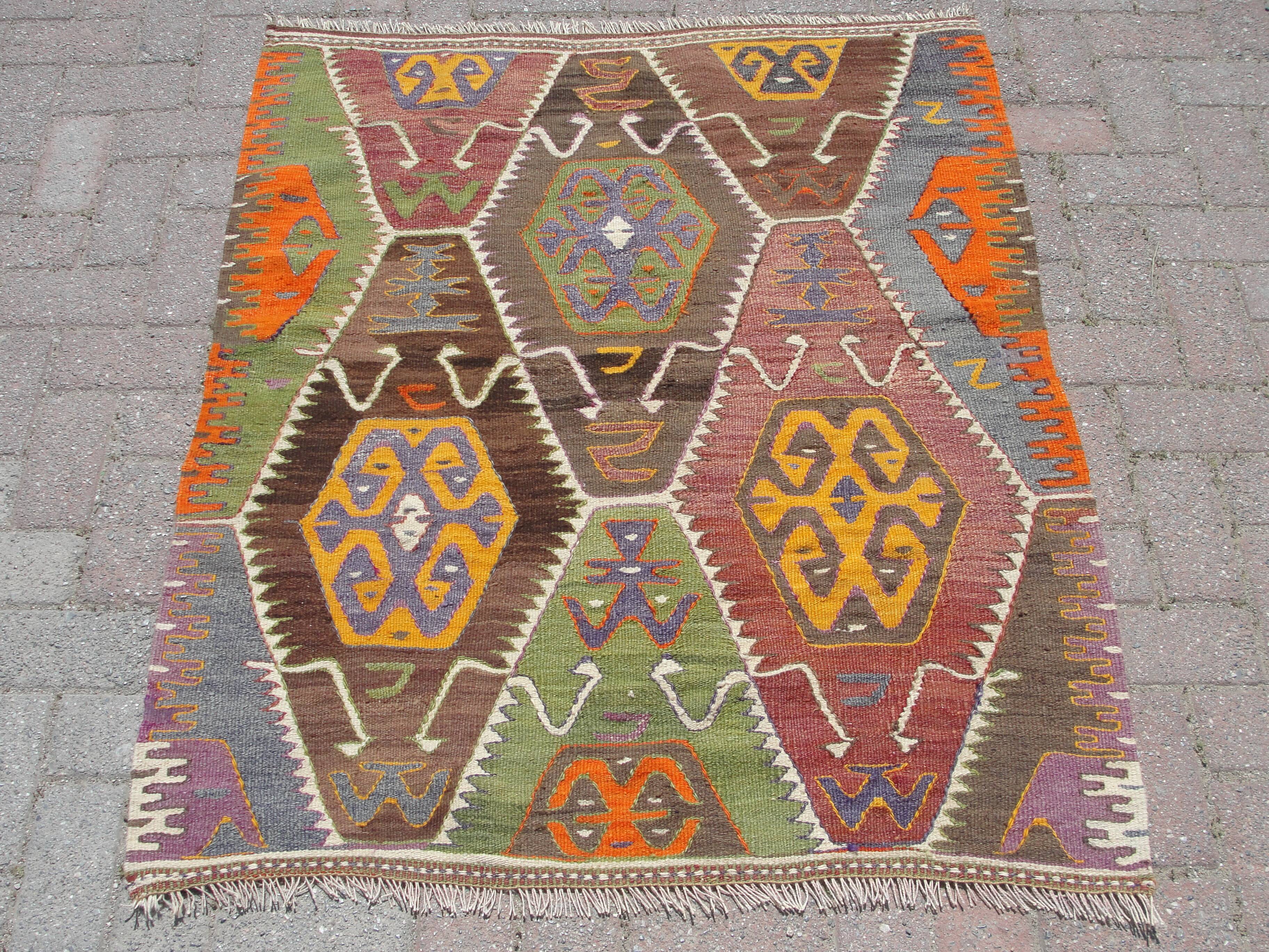 Small handmade kilim rugs for bedroom