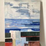 Abstract landscape signed in 2018