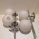 2 double chrome and opaline glass wall lamps 1960