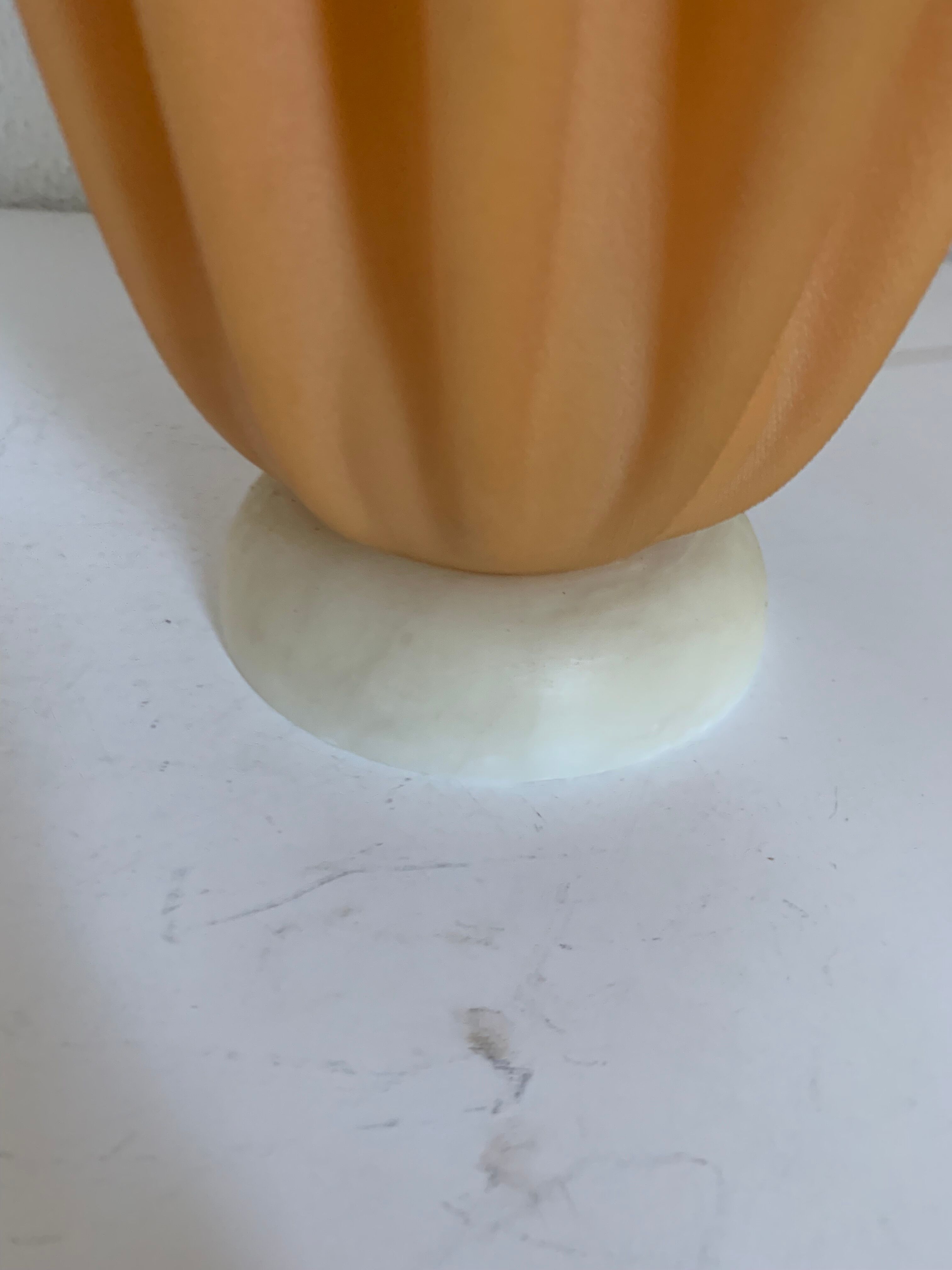 Vintage 1970s Athena Georgia Jacob Salmon Draped Lamp - 50 cm