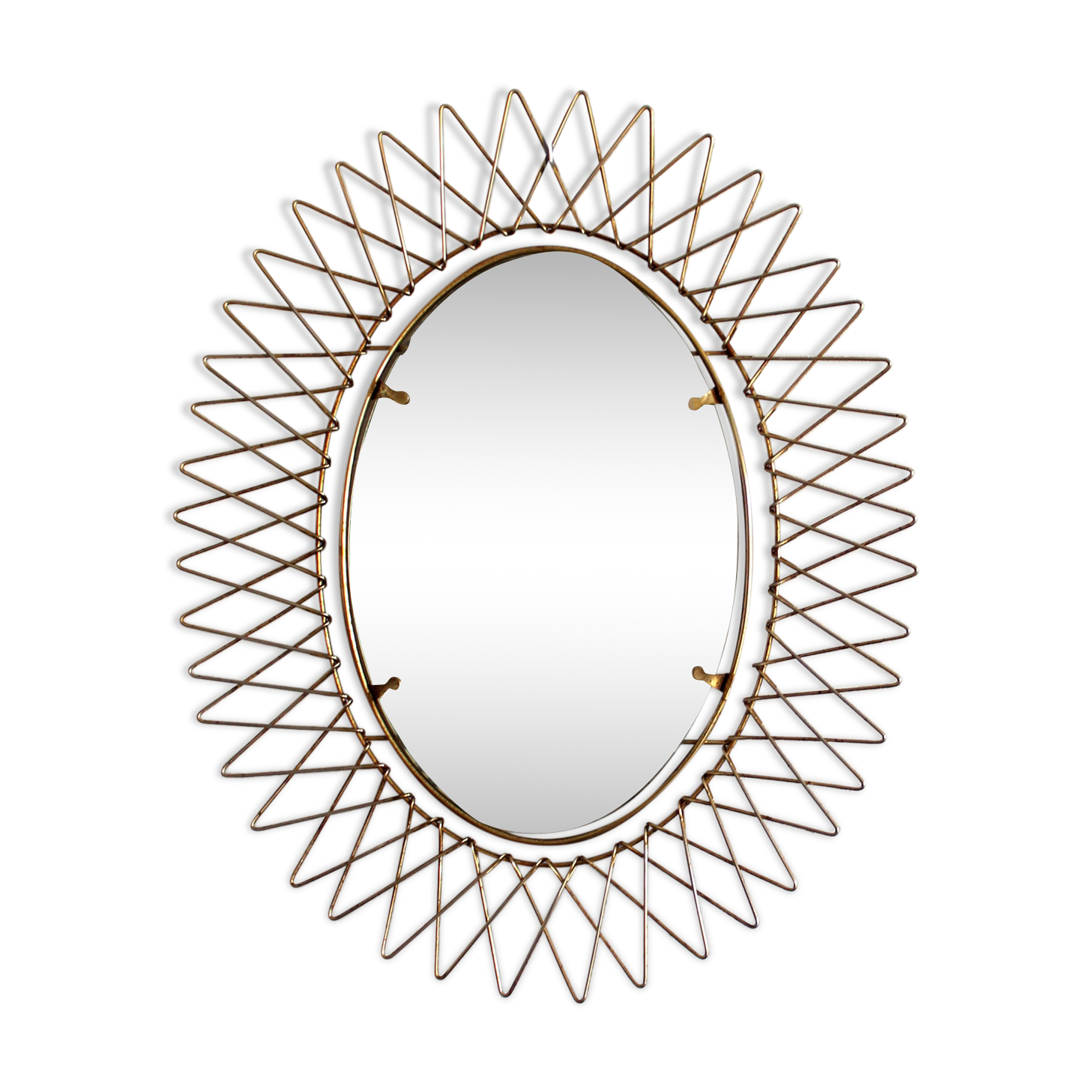 Transformable golden mirror  27x34cm