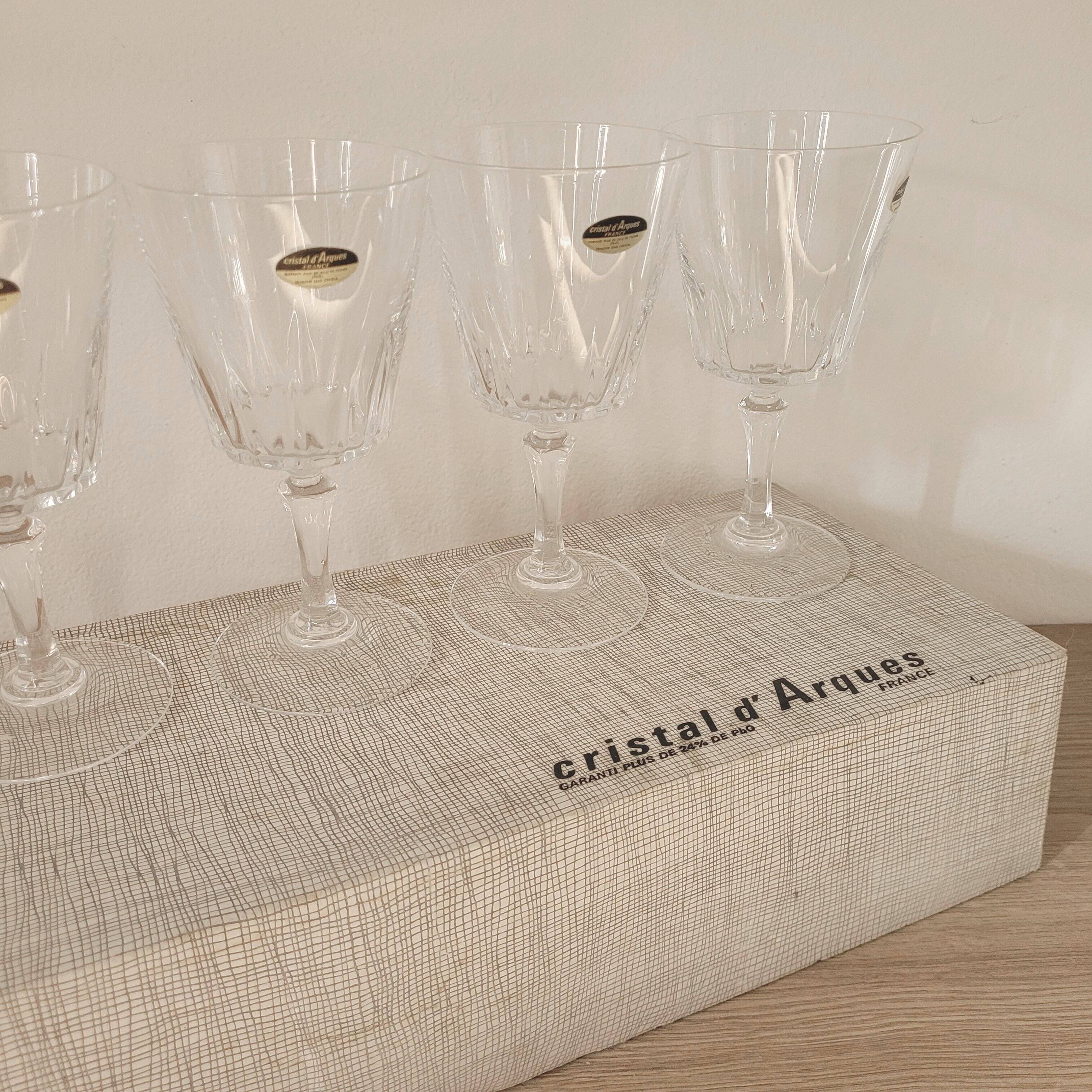 Set of 6 Cristal d'Arques wine glasses - Versailles