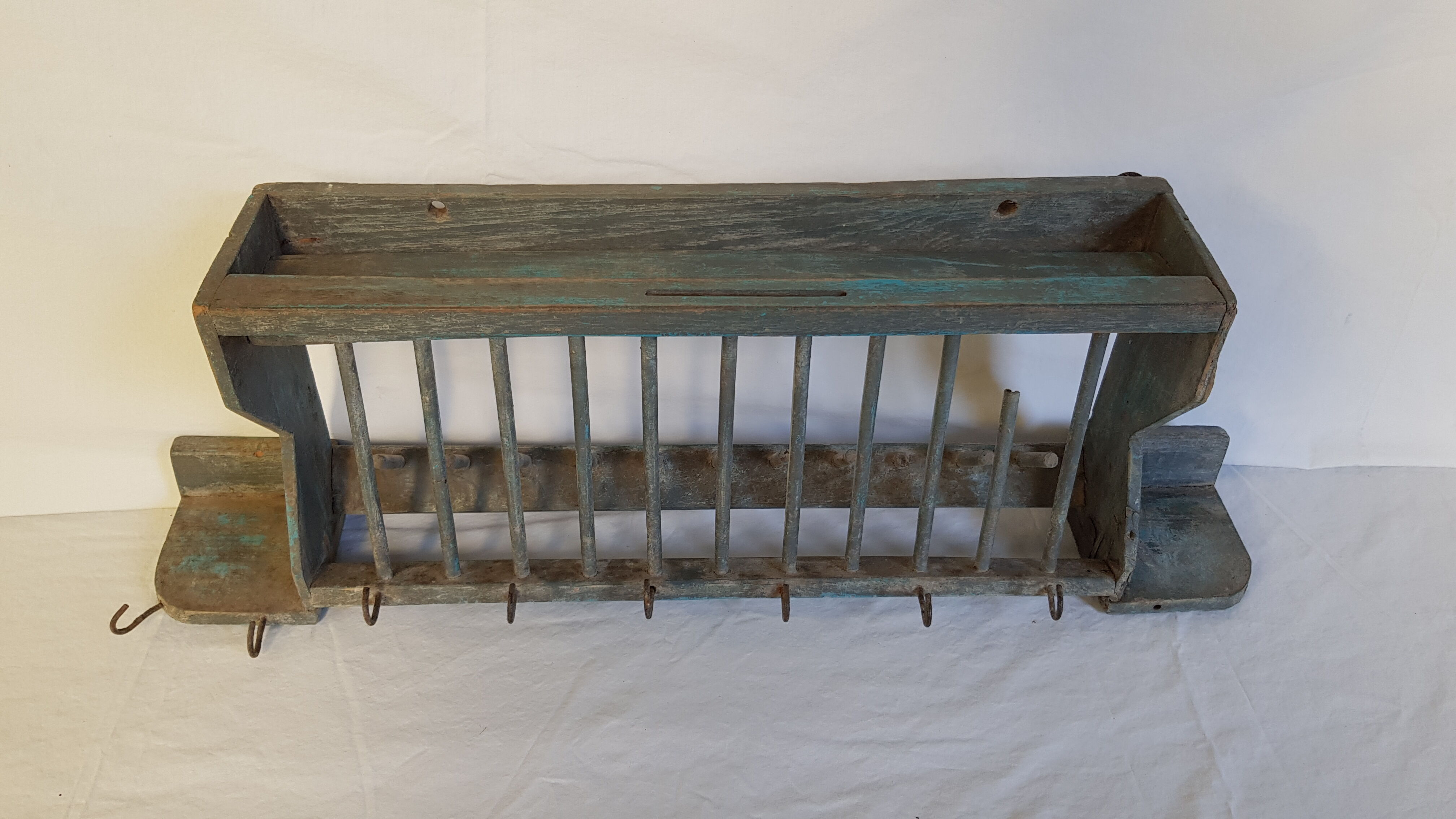 Antique wall shelf - Burmese teak drainer - 63 x 14 x 23 cm
