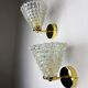 Pair of Mid-Century Barovier & Toso "Rostrato" Murano Glass Wall Lamps, Italy 1960s