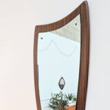 Scandinavian teak mirror from the 60s