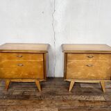Pair of vintage bedside table and end table