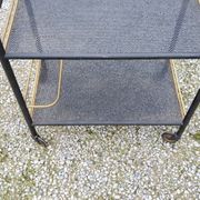 Rolling service bar of the 50s in rigitulle and brass