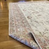Vintage Large Pastel Carpet with Flowers