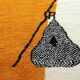 Orange tapis marocain artisanal 250cmx150cm