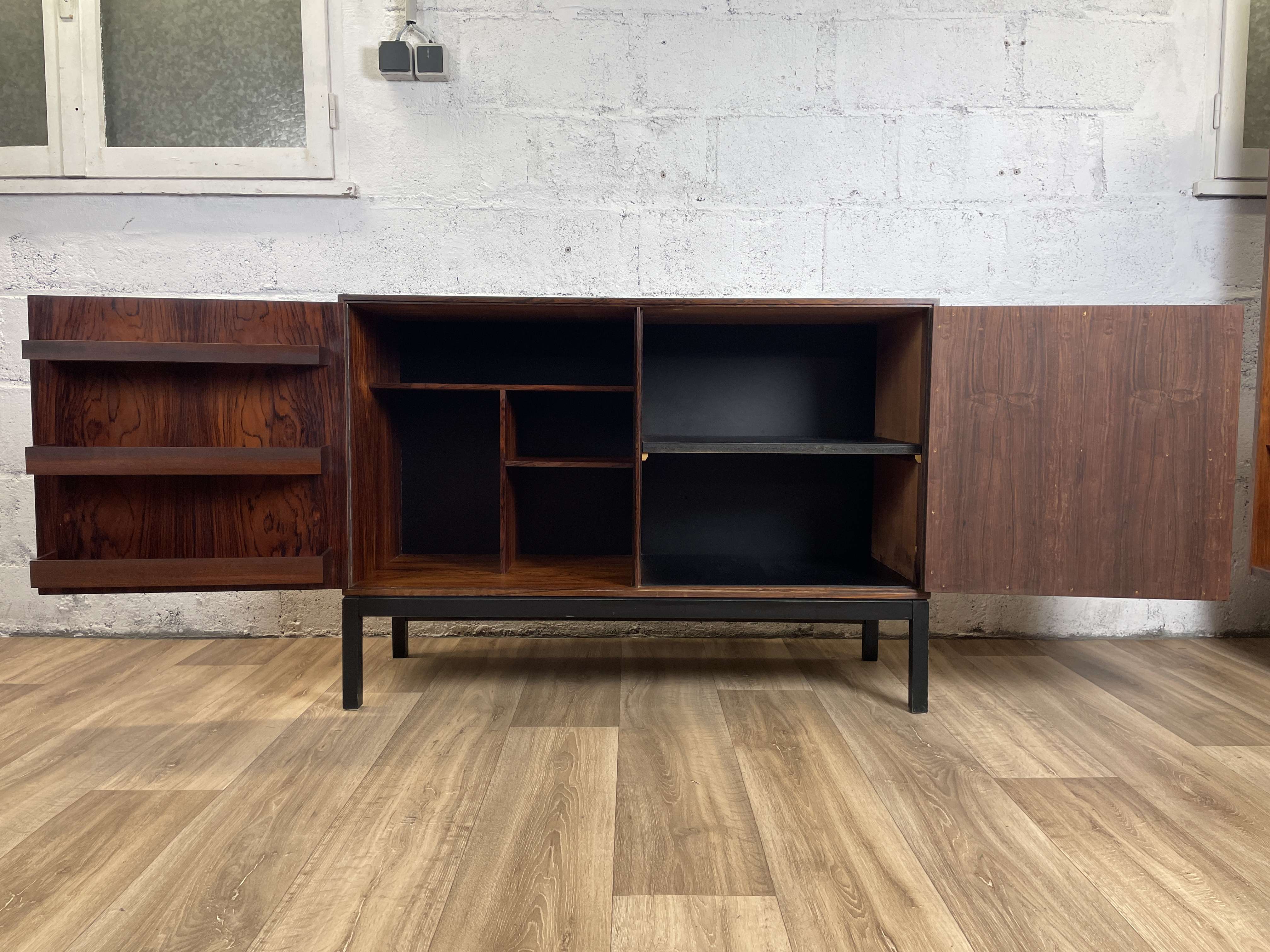 Scandinavian rosewood sideboard by Sigvard Bernadotte, 60s