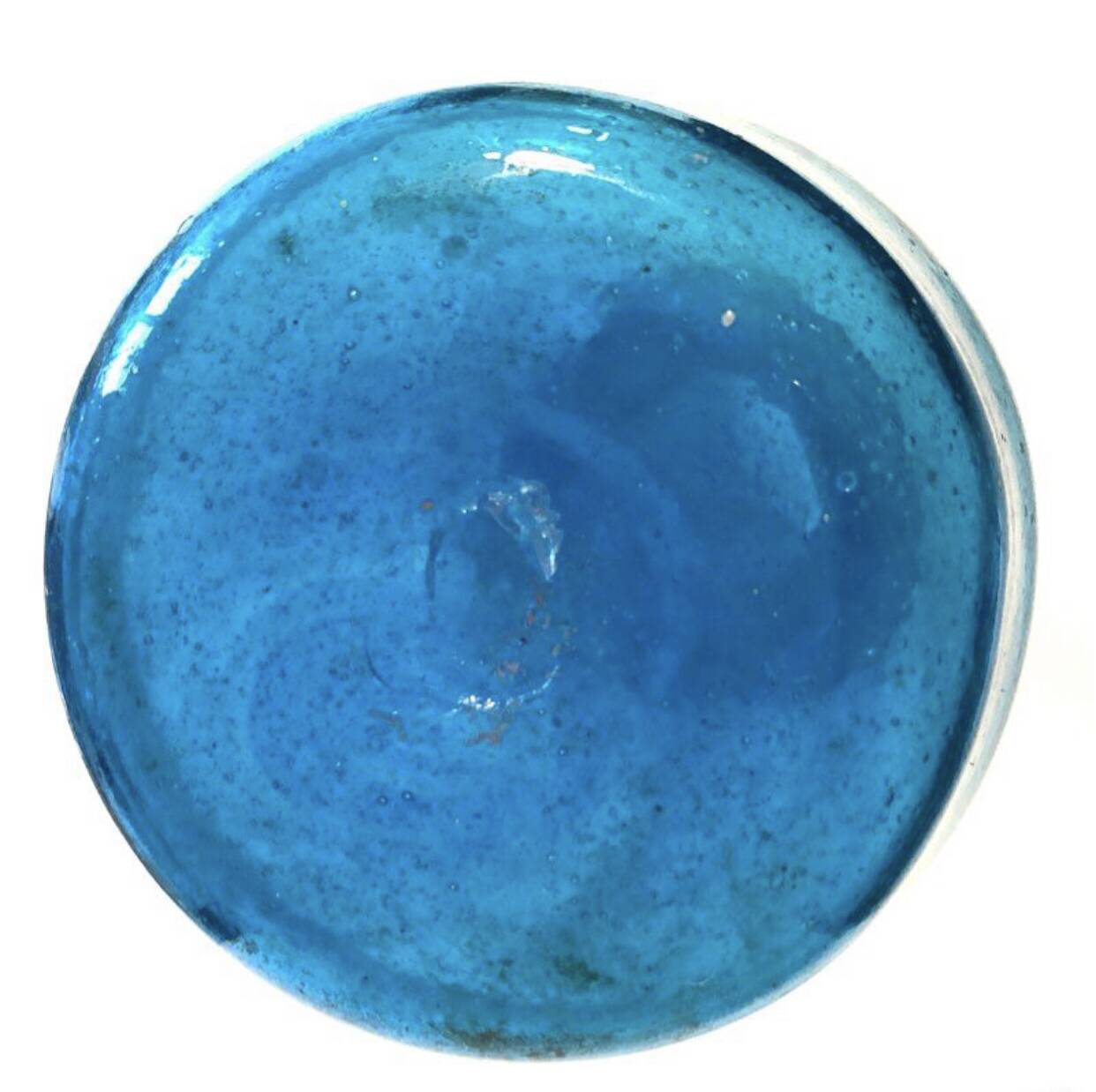 Blue blown glass vase