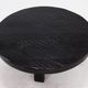 Brutalist Solid Stained Oak Round Tripod Coffee Table 1970s