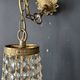 Golden bronze hot air balloon chandelier with glass pendants, mid-20th century.