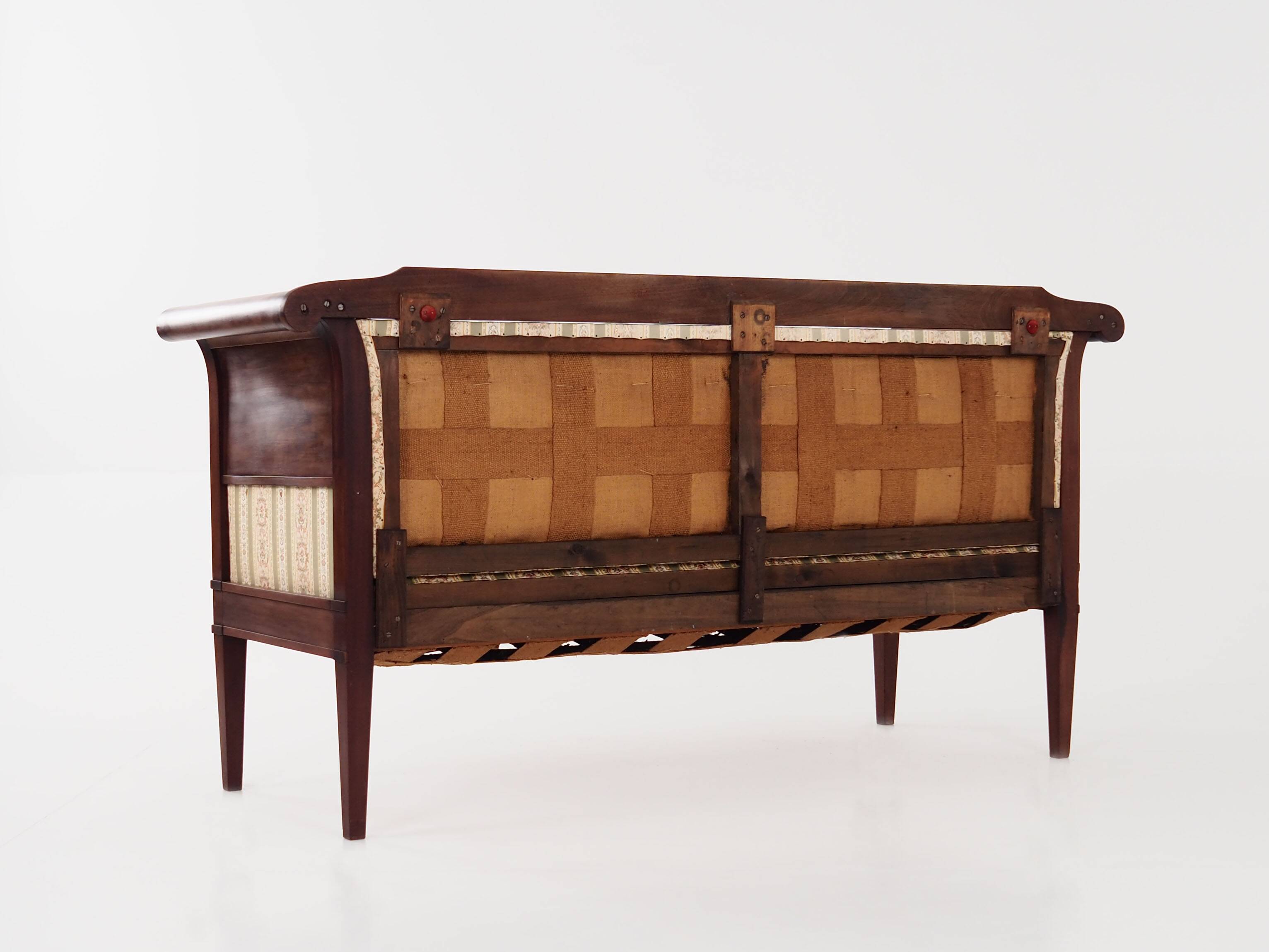 Empire-style mahogany canapé, French design, 1940s, made in Denmark.
