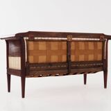 Canapé en acajou de style Empire, design français, années 1940, fabrication : Danemark