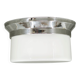 1930s Bauhaus Chrome and Opaline Glass Ceiling Light, Czechoslovakia