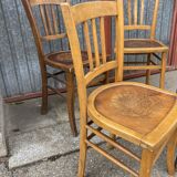 4 vintage mismatched coffee bistro chairs