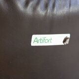 F588 armchair in leather by Geoffrey Harcourt for Artifort, 1960