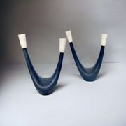 U-shaped mid-century atomic table lamps, 1950s, set of 2