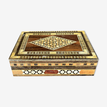 Marquetry jewelry box