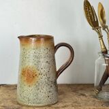 Glazed stoneware pitcher