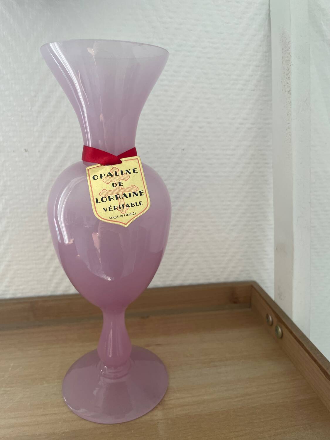 Purple opaline vase