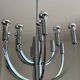 Chrome chandelier with 12 lights in the style of Gaetano Sciolari – 1970s
