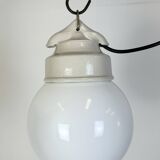 Vintage White Porcelain Pendant Light, 1970s
