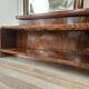 Art Decò dressing table in walnut root with mirror