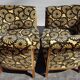Fauteuil tonneau art déco  velours marguerite esprit boudoir dandy
