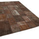 Handwoven anatolian contemporary 204 cm x 302 cm brown patchwork rug