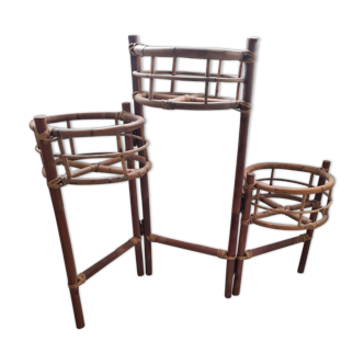 Vintage bamboo plant door