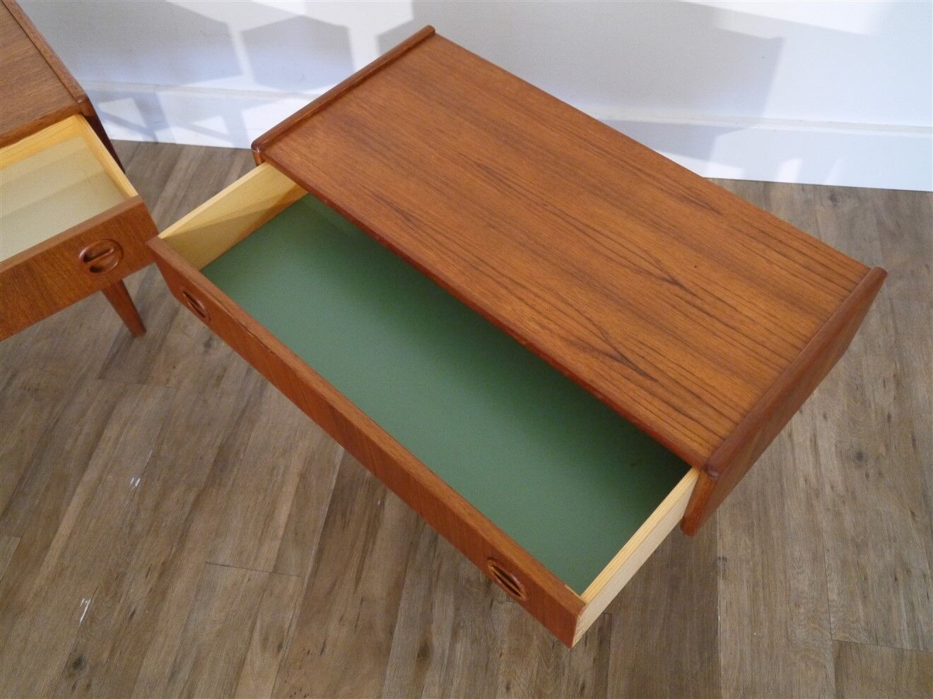 Pair of scandinavian teak bedside tables