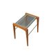 Vintage Danish Coffee Table Oak and Glass Top, Sweden Circa 1970's