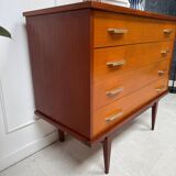 Vintage chest of drawers with spindle legs