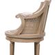 Louis XVI style barrel Cane Office desk chair rotatable