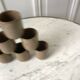Set of 6 espresso cups in glazed stoneware 70s