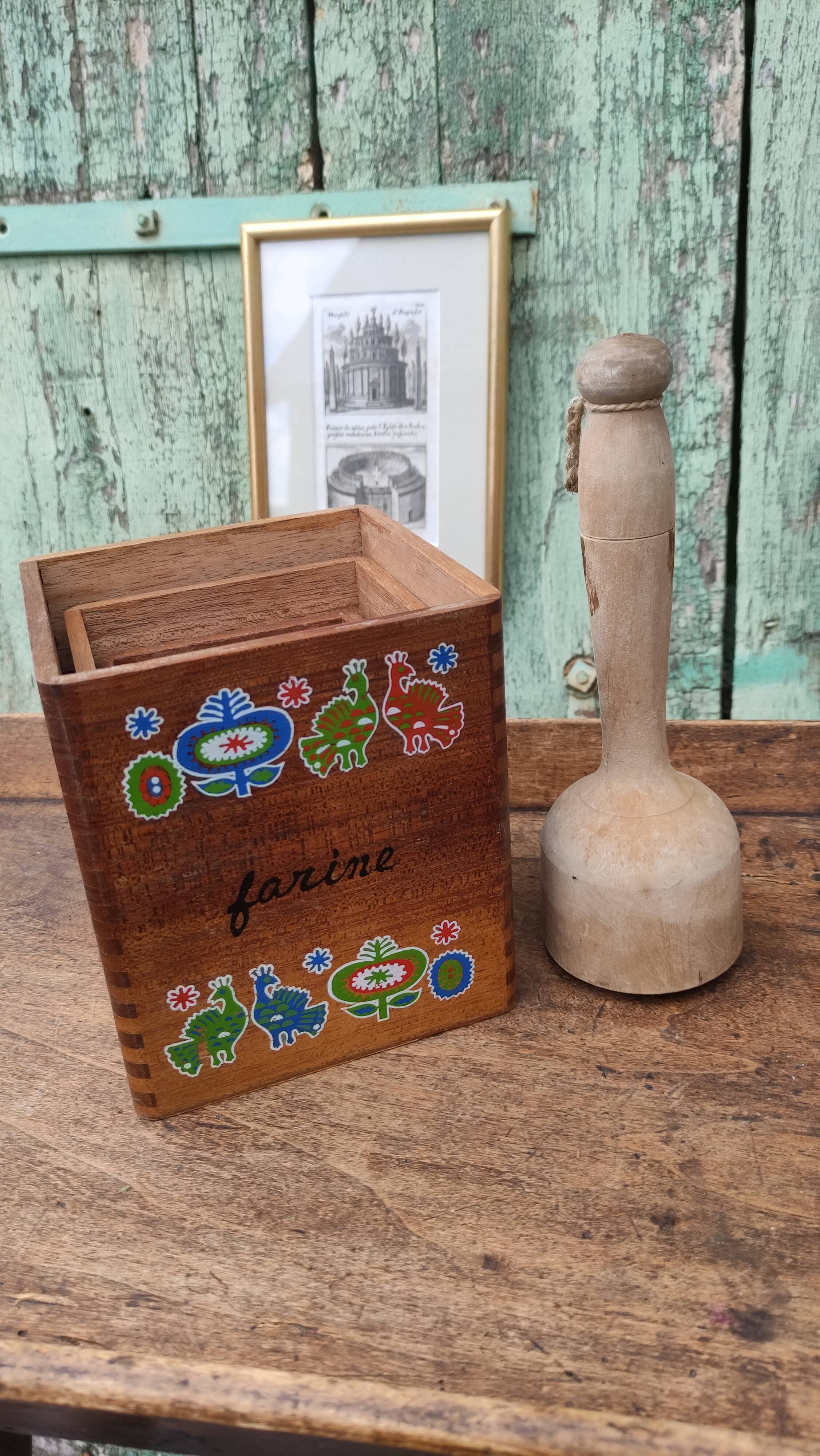 Pots à épices en bois français et anglais