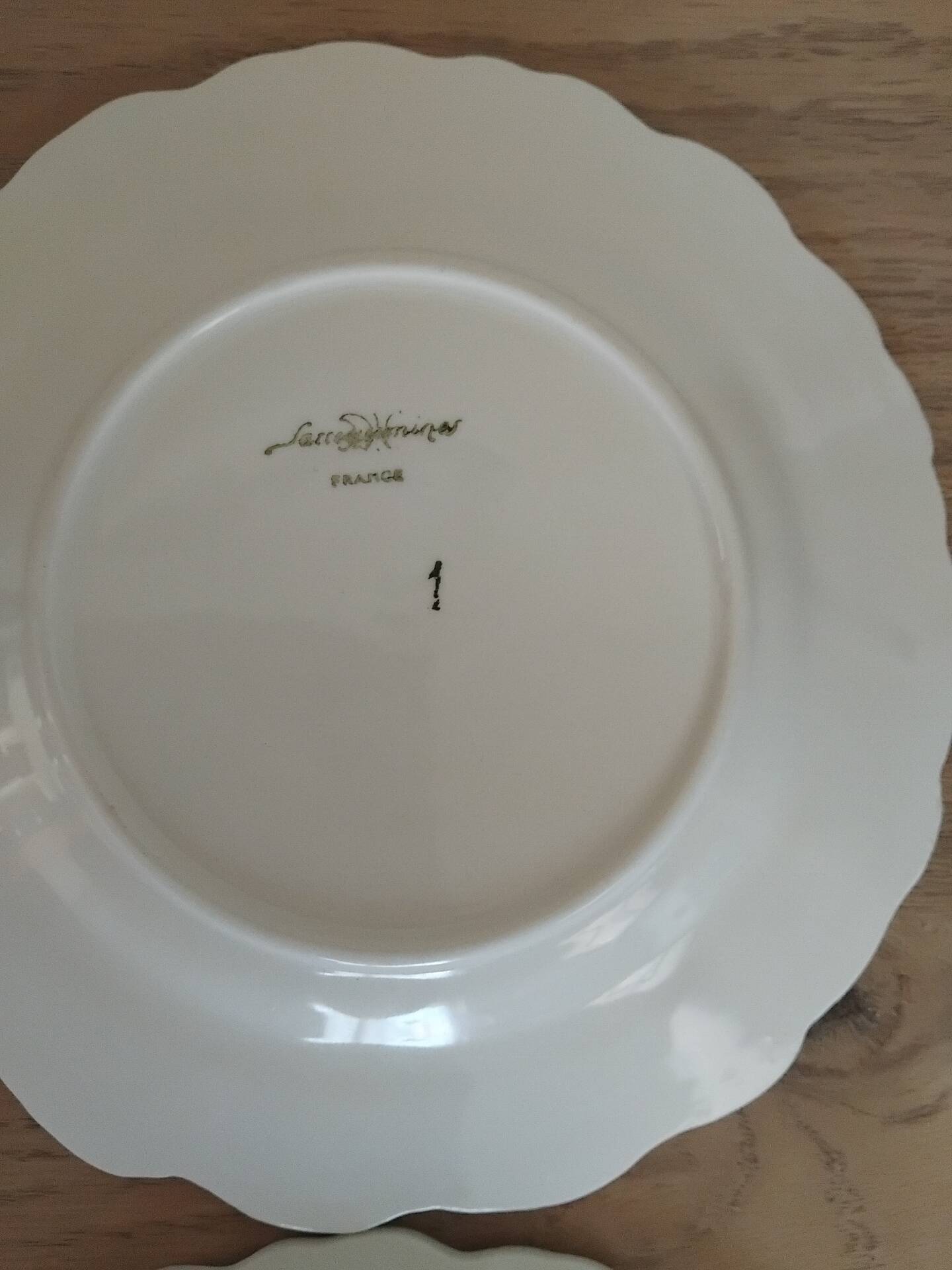 5 dessert plates barbotine Sarreguemines