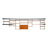 Modular Teak Wall Shelf by Nils Strinning for String, 1960s, Set of 29