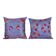 Lot de 2 housses de coussin brodées vintage 43x43 cm
