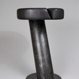 Solid wood sculptural side table, original contemporary design, logniture