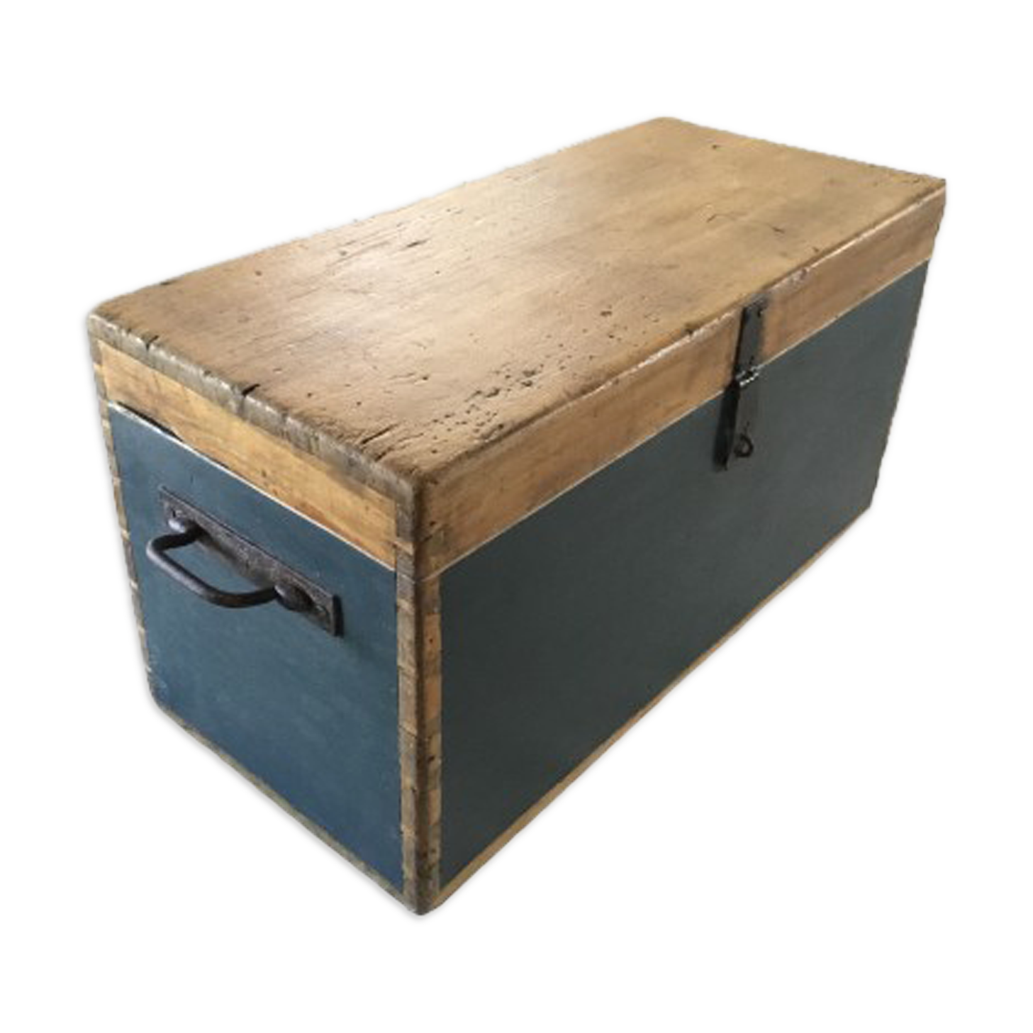 Painted wood chest