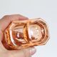 Authentic French vintage pink glass salt and pepper set
